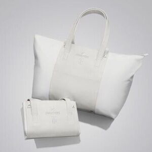 RARE Swarovski Crystal Sparkling WE Tote Bag - White